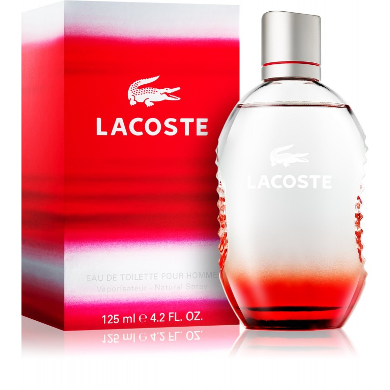 لاكوست رد الرجالي الاحمر تواليت 125مل